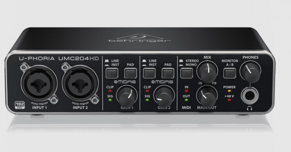 Behringer U-Phoria UMC204HD USB Audio/MIDI Interface with